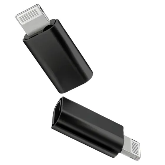 Adaptador Usb-C/Lightning para iPhone/iPad Preto Carregamento Rápido + Transferencia de Dados