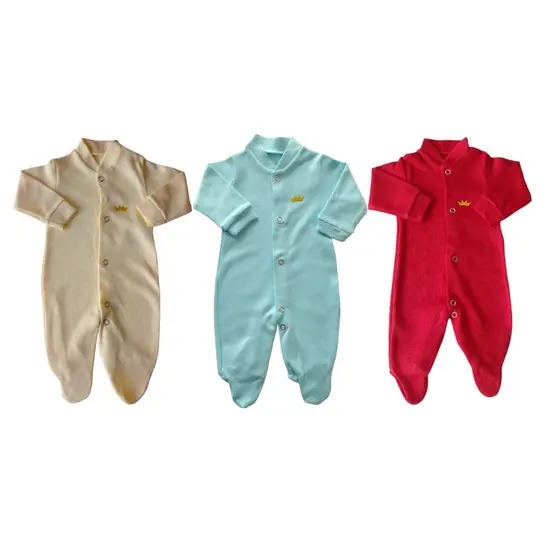 Kit C/ 3 Peças - Macacão Bebê Prematuro Algodão Bebê Reborn