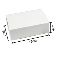 Caixa multiuso deslizante branca 12x8x4cm - Para personalização, presentes, doces, lembrancinhas.