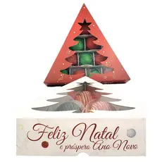 10 Embalagem Caixas ÁRVORE De Natal - 20x20cm (sabonetes, 10 doces ou brigadeiros). Lembrancinha