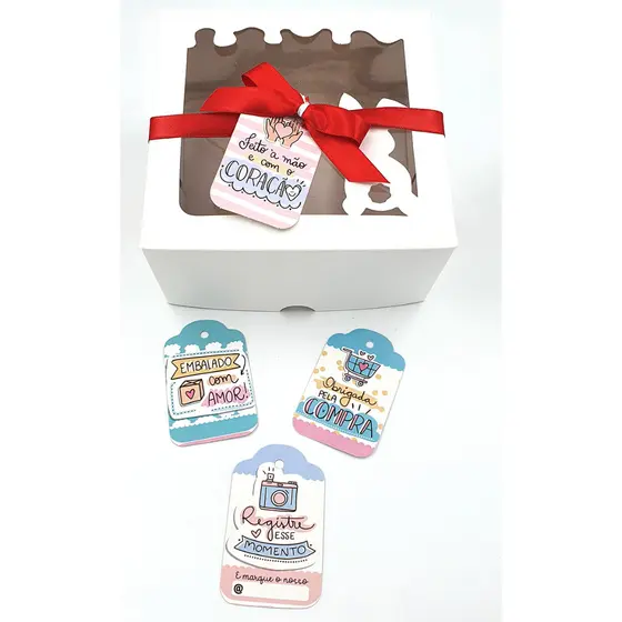 Kit de 20 Tags de Agradecimento Exclusivas para Encantar seus Clientes, incluir em uma lembrancinha
