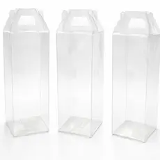 10 Caixas maleta acetato transparente (8x8x21cm) Lembrancinha aniversário, aromatizador, sabonete.
