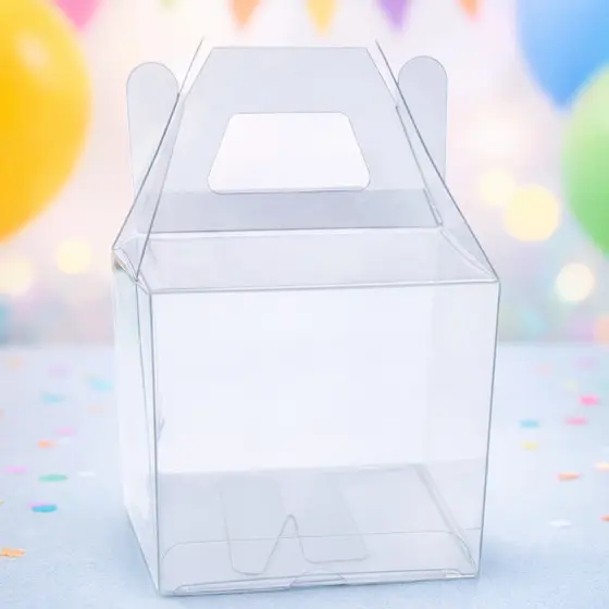 20 Caixas Maletinha de acetato 6x6x6cm para lembrancinha de aniversário, aromatizador, sabonete