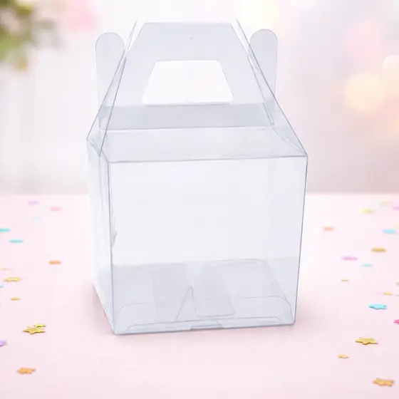 10 Caixas PVC de acetato 6x6x6 cm para lembrancinhas, presentes, aromatizador sabonete. Embalagem