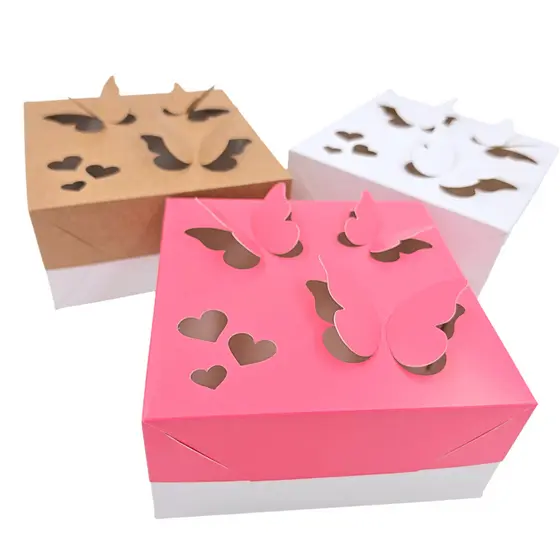 15un Caixas embalagem para Kit e Presente 15x15 por 04 ou 07cm. Borboletas 3D Premium  Elegante