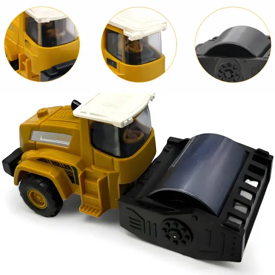 Miniatura Rolo Compactador de Obras com Rodas Emborrachadas