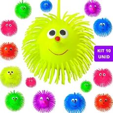 Kit 10 Bola Ioiô Com Luz Bolinha Macia Infantil Brinquedo