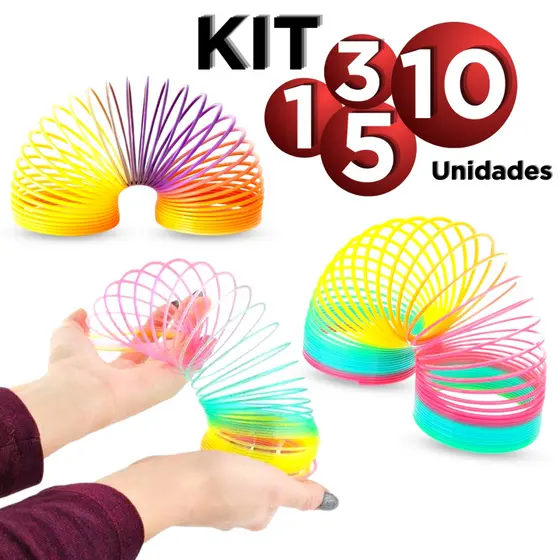 Kit Mola Maluca Peças Grande Colorida Brinquedo Arco Íris