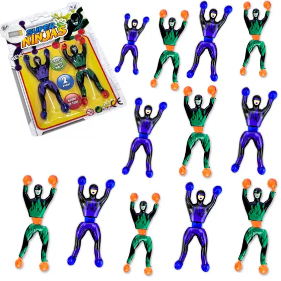 Boneco Que Gruda Na Parede Ninja Geleca Infantil Brinquedo