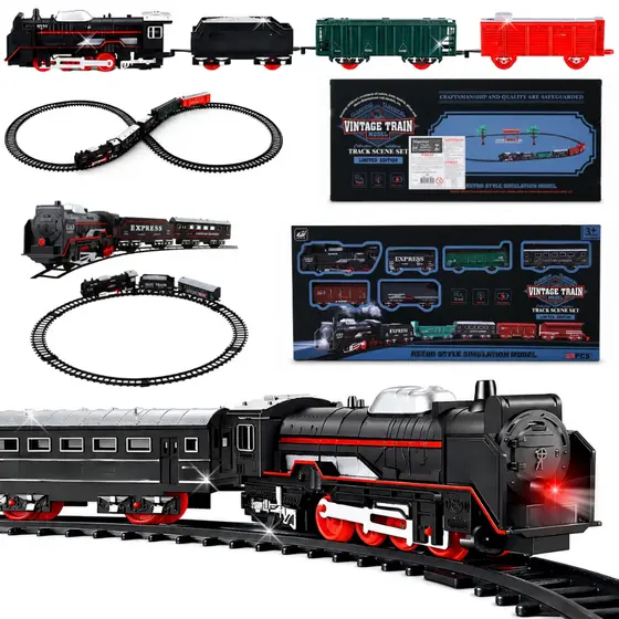 Trem Trenzinho Elétrico Locomotiva Farol Vagões Luz