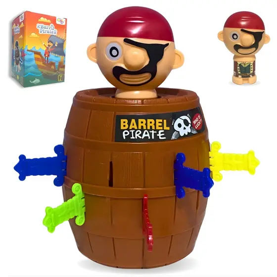 Brinquedo Infantil Pula Pirata Barril Medio Crianças