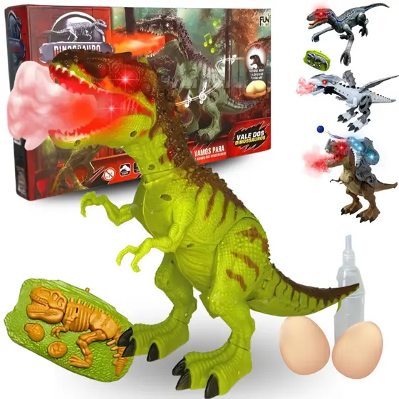 Dinossauro Rex Velociraptor Interativo Infantil Com Luz Som Diversos Modelos