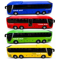 Ônibus Miniatura Carrinho Metal Coleção Turismo Roda Fricção