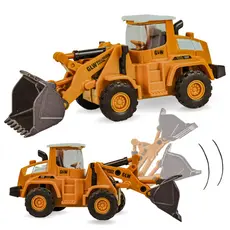 Miniatura Trator Brinquedo Carrinho Coleção Pa De Metal