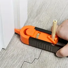 Duplicador de medidor de contorno com régua de medida de forma irregular de travamento para marcenaria
