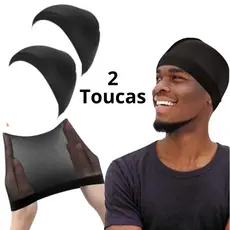 Kit com 2 Toucas De Pressão Wave Cap para Cabelo Afro - Touca para 360 Waves