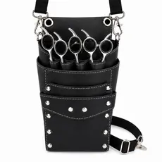 Pochete Coldre Suporte  P/ 4 Tesouras, Ideal  Para Cabeleireiros e Barbearias Profissionais