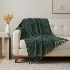 Manta Boho Para Sofá Gigante Decorativa Tricot Croche 2,90x2,70