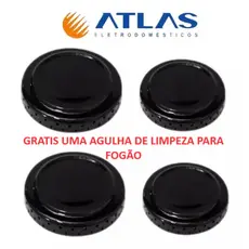 Kit com 4 Espalhadores Boca Chama Tampinha Queimador do Fogão Atlas/Itatiaia/Coliseum/Ágata/Grécia/Coliseum/Mônaco