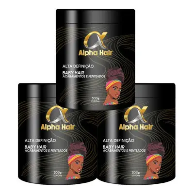 Pasta Modeladora ALPHA HAIR 1kg, 500g ou 150g Para Acabamentos e Penteados Excelente Fixação