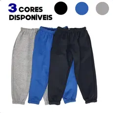 Calça Moletom GROSSO Infantil Flanelado De Frio Menino Tamanhos 2 ao 16