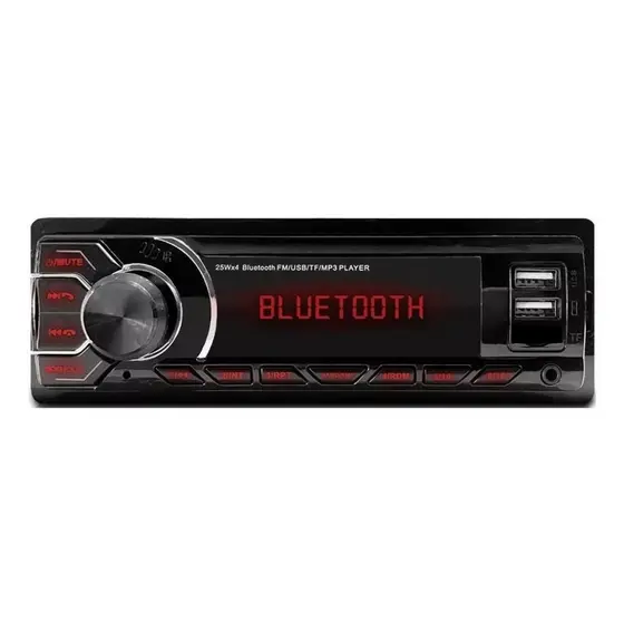 Som Automotivo Universal Mp3 Rádio Player Usb/Bt/Pendrive - Sem Cartão de Memória SD
