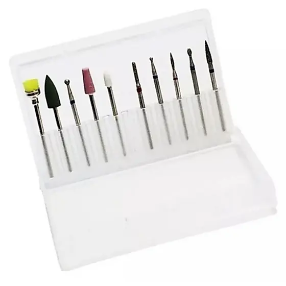 Kit De Brocas Diamantadas Para Manicura Russa C/ 10 Unidades na caixa