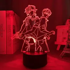 Banana Peixe Led Night Light Anime Para Decoração Do Quarto Criança 2 Toalha De Mesa Crianças Presente De Aniversário Manga Gadget Luminária acrílico led 3d abajur