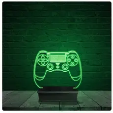Luminária Abajur Acrílico Led - Controle ps4 playstation