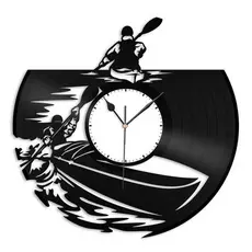 Caiaque Kayak - Relógio Disco De Vinil Decoração