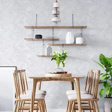 Papel De Parede Adesivo Azulejo Mármore Cozinha Lavável Banheiro 3,50 mts