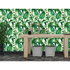 Papel De Parede 3d Folhas Folhagem Tropical Auto Colante