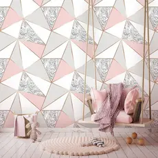 Papel De Parede Zara Mármore Rose Gold Auto Colante 1,50M