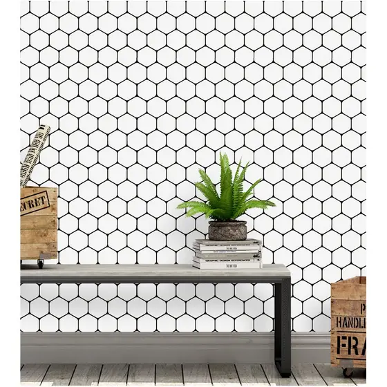 Papel de Parede Hexágono Geométrico