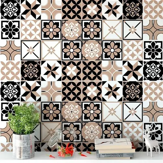 Papel De Parede Para Cozinha Azulejo Português Lavável até 5 Metros