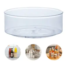 Organizador de Cozinha Pia Despensa Armário Banheiro Maquiagem Redondo Giratório 23Cm Transparente
