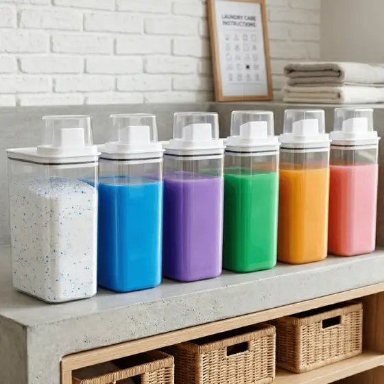 Kit 4 Dispenser Multiuso Porta Sabão Amaciante 2,3L Lavanderia Pote Hermético Cozinha Mantimento
