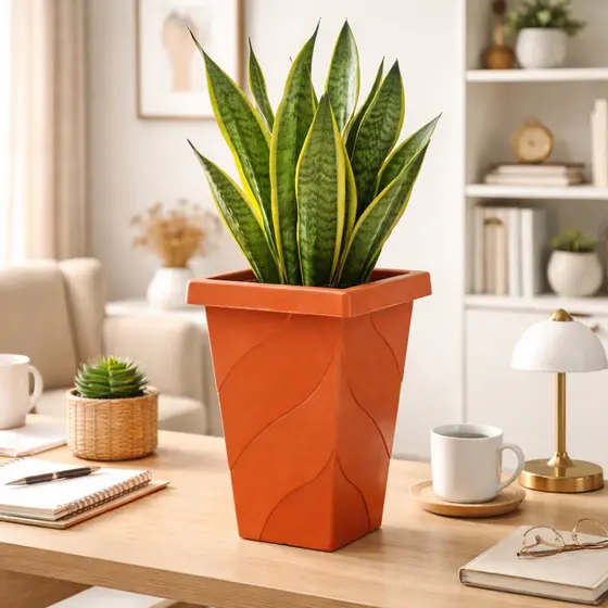 1 Vaso Coluna Quadrado Pequeno 13 Litros Plasnew Decoração Plantas