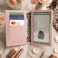 Carteira Slim Feminina Couro RG CNH Porta documentos Cédulas