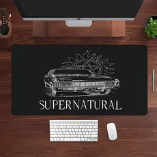 Mousepad Grande para Jogos Inspirado em Série Supernatural Impala 1967 Winchester Sam E Dean