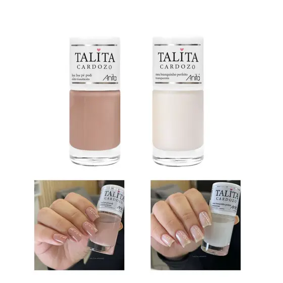 Esmalte Anita Kit Meu Branquinho Perfeito + Bye Bye Pe Podi