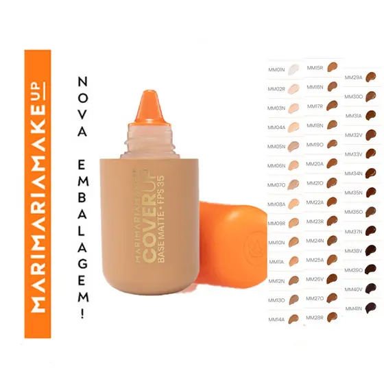 Nova Base Mari Maria Cover Up Matte com FPS35 Protetor Solar