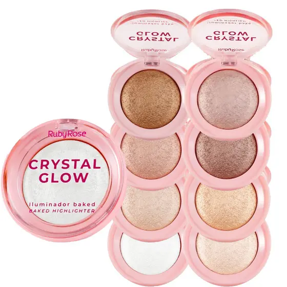 Iluminador Ruby Rose Crystal Glow 6,5g Hbm700
