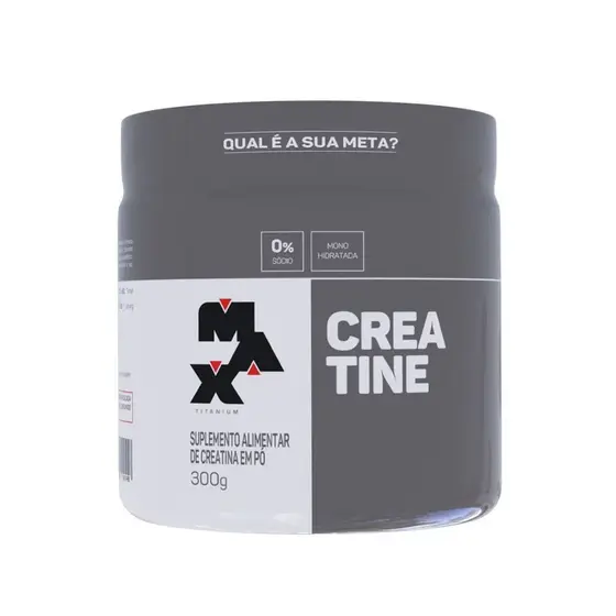 Creatina Monohidratada Max Titanium 100% Pura 300g e 150g 1u