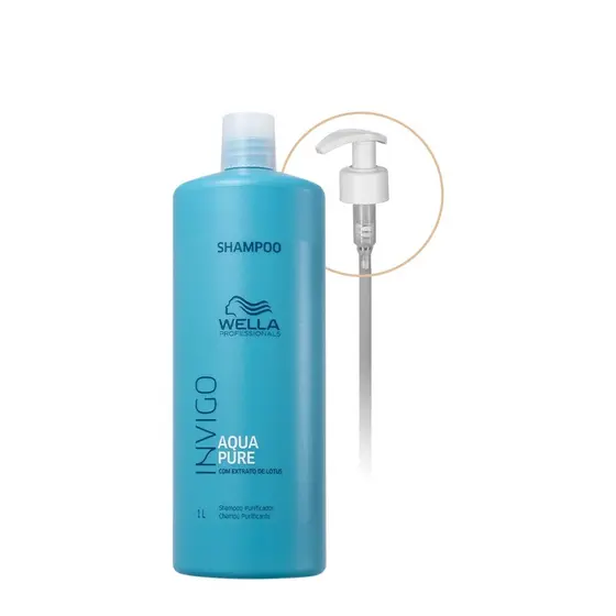 Kit Wella Professionals Balance Acqua Pure Invigo Shampoo Válvula Pump (2 produtos)