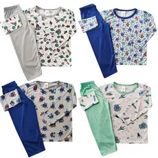 Pijama Infantil Inverno Menino Menina Unissex 1 ao 16 Anos Sortido Quentinho Confortável Manga Longa