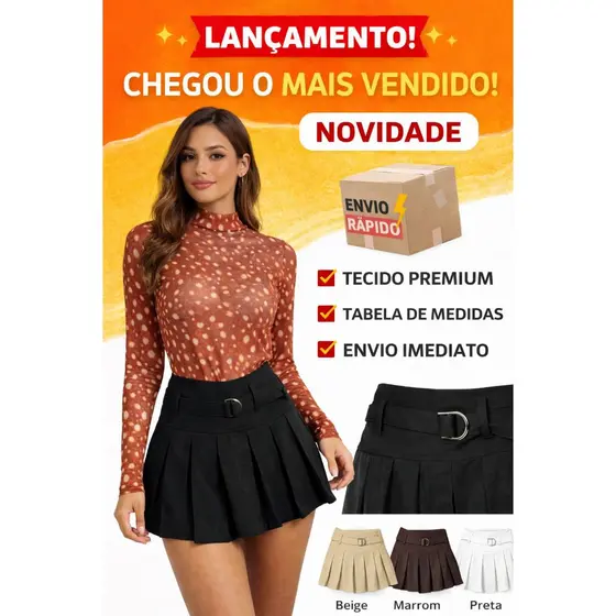 Body Tule Estampa Bambi  Gola Alta Transparente Manga Longa EstampadoTendência Moda Blogueira