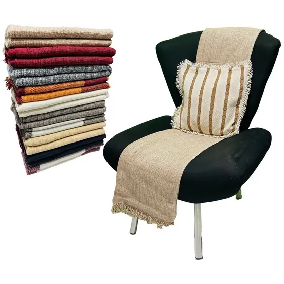 Manta para Sofá 2,10 x 1,20 Poltrona - Frio inverno 100% algodão Diversas Cores