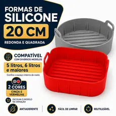 Forma Silicone Airfryer 4L a 6L Antiaderente Reutilizável Alta Durabilidade Cesto Firme
