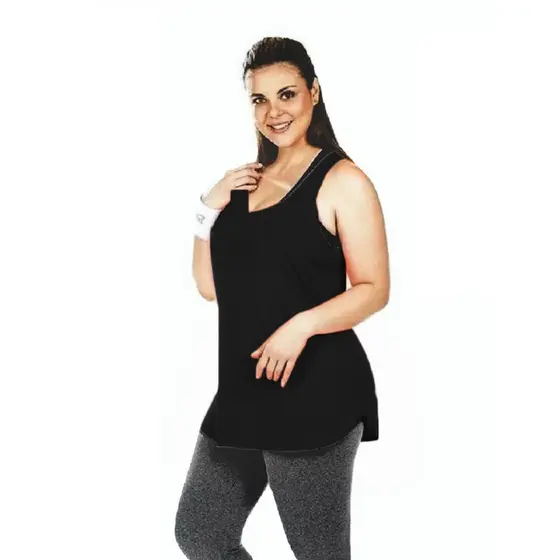 Blusa Feminina Regata Cavada Feminina Plus Size Academia Nadador
